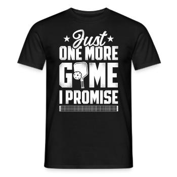 Pickleball Just One More Game I - Männer T-Shirt - Schwarz - Vorne - AI Model Male 178 light (178cm)