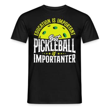 Pickleball Education Is Important - Männer T-Shirt - Schwarz - Vorne - AI Model Male 178 light (178cm)