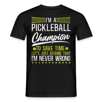 Pickleball Je suis un Pickleball - T-shirt homme - noir - Devant - AI Model Male 178 light (178cm)