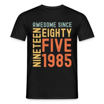 Génial depuis 1985 Année du cadeau d’anniversaire - T-shirt homme - noir - Devant - AI Model Male 178 light (178cm)