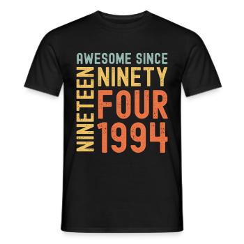Awesome since 1994 Geburtstag Geschenk Jahreszahl - Männer T-Shirt - Schwarz - Vorne - AI Model Male 178 light (178cm)