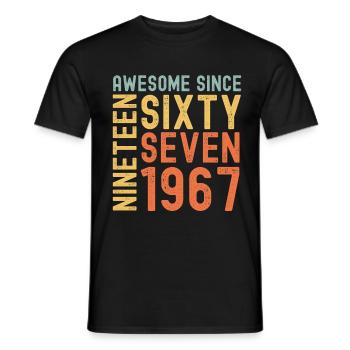 Génial depuis 1967 Année du cadeau d’anniversaire - T-shirt homme - noir - Devant - AI Model Male 178 light (178cm)