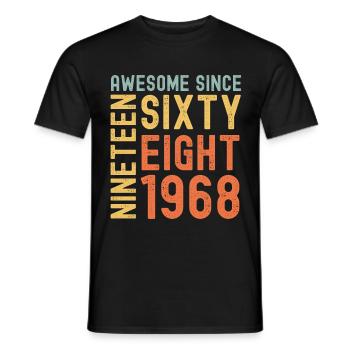 Génial depuis 1968 Année du cadeau d’anniversaire - T-shirt homme - noir - Devant - AI Model Male 178 light (178cm)