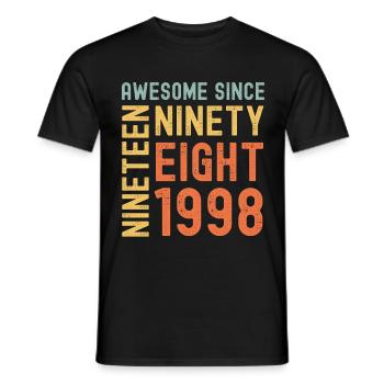 Génial depuis 1998 Année du cadeau d’anniversaire - T-shirt homme - noir - Devant - AI Model Male 178 light (178cm)
