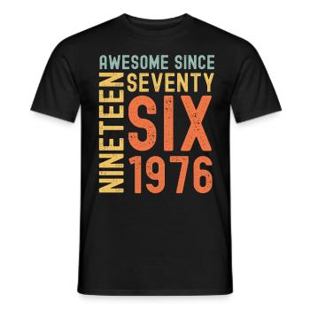 Awesome since 1976 Geburtstag Geschenk Jahreszahl - Männer T-Shirt - Schwarz - Vorne - AI Model Male 178 light (178cm)