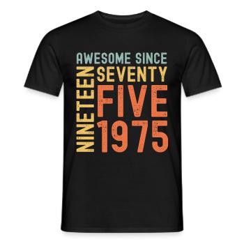 Awesome since 1975 Geburtstag Geschenk Jahreszahl - Männer T-Shirt - Schwarz - Vorne - AI Model Male 178 light (178cm)
