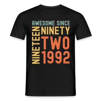 Awesome since 1992 Geburtstag Geschenk Jahreszahl - Männer T-Shirt - Schwarz - Vorne - AI Model Male 178 light (178cm)