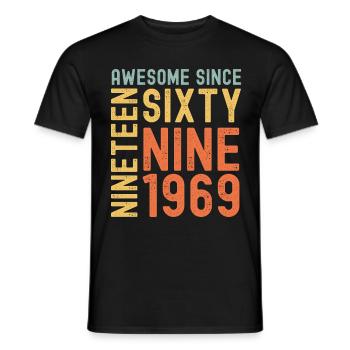 Génial depuis 1969 Année du cadeau d’anniversaire - T-shirt homme - noir - Devant - AI Model Male 178 light (178cm)