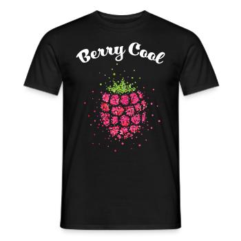 Raspberry Berry Cool Costume Remplacement Carnaval Carnaval - T-shirt homme - noir - Devant - AI Model Male 178 light (178cm)