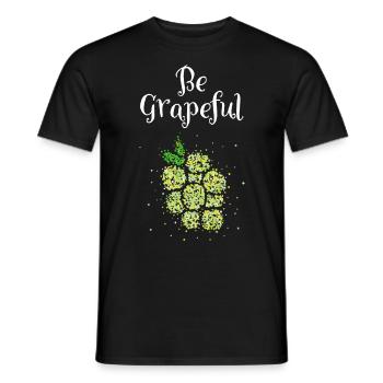 Be Grapeful Grape Costume Replacement Carnival Carnival - Men's T-Shirt - black - Front - AI Model Male 178 light (178cm)