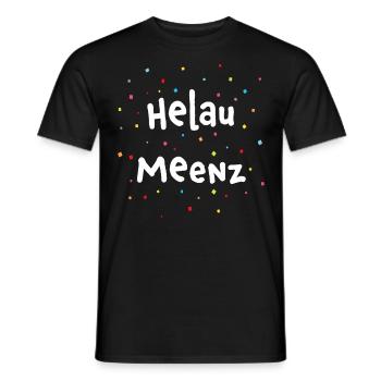 Helau Meenz Mainz Karneval Fasnacht Konfetti - Männer T-Shirt - Schwarz - Vorne - AI Model Male 178 light (178cm)