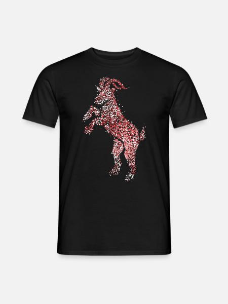 Geißbock Rot Weiß Rut un Wiess Kölle Köln Fasching - Männer T-Shirt - Schwarz