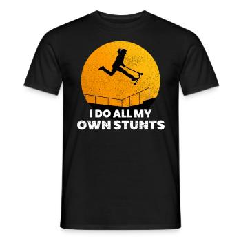 Stunt Scooter Freestyle Scootering Riding - Men's T-Shirt - black - Front - AI Model Male 178 light (178cm)
