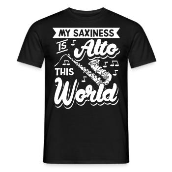 Saxophone Saxophoniste - T-shirt homme - noir - Devant - AI Model Male 178 light (178cm)