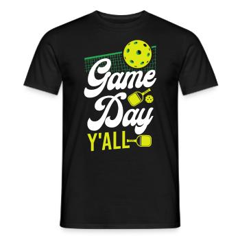 Pickleball Girl Ladies Game Day - Männer T-Shirt - Schwarz - Vorne - AI Model Male 178 light (178cm)