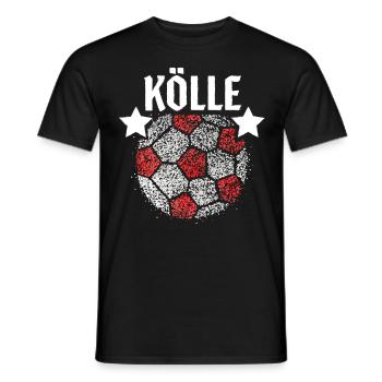 Kölle Fussball Köln Karneval Kostümersatz Rot Weiß - Männer T-Shirt - Schwarz - Vorne - AI Model Male 178 light (178cm)
