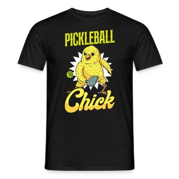 Pickleball Cute Chicken Girl - Männer T-Shirt - Schwarz - Vorne - AI Model Male 178 light (178cm)
