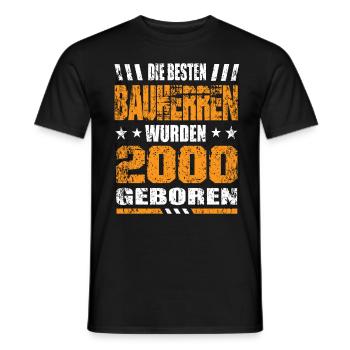 Bauherr Geburtstag Die Besten Bauherren wurden - Männer T-Shirt - Schwarz - Vorne - AI Model Male 178 light (178cm)