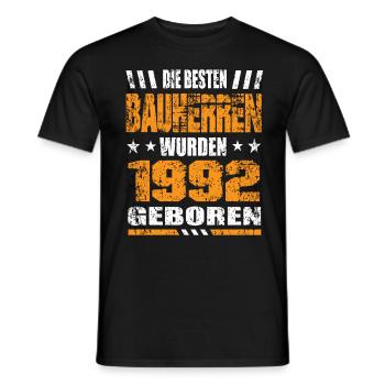 Bauherr Geburtstag Die Besten Bauherren wurden - Männer T-Shirt - Schwarz - Vorne - AI Model Male 178 light (178cm)