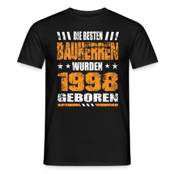 Bauherr Geburtstag Die Besten Bauherren wurden - Männer T-Shirt - Schwarz - Vorne - AI Model Male 178 light (178cm)