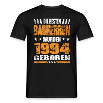 Bauherr Geburtstag Die Besten Bauherren wurden - Männer T-Shirt - Schwarz - Vorne - AI Model Male 178 light (178cm)