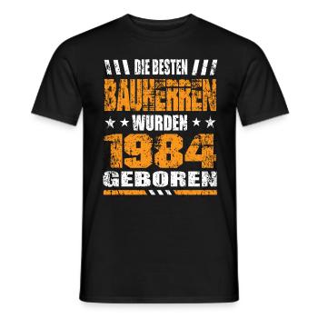 Bauherr Geburtstag Die Besten Bauherren wurden - Männer T-Shirt - Schwarz - Vorne - AI Model Male 178 light (178cm)