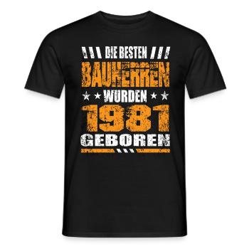 Bauherr Geburtstag Die Besten Bauherren wurden - Männer T-Shirt - Schwarz - Vorne - AI Model Male 178 light (178cm)