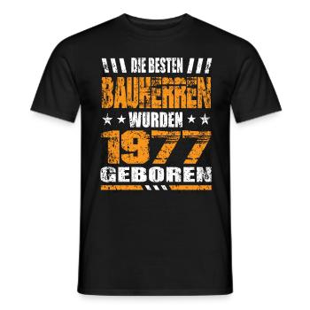 Bauherr Geburtstag Die Besten Bauherren wurden - Männer T-Shirt - Schwarz - Vorne - AI Model Male 178 light (178cm)