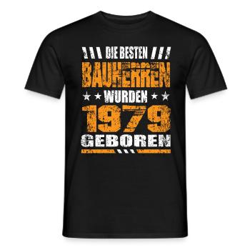 Bauherr Geburtstag Die Besten Bauherren wurden - Männer T-Shirt - Schwarz - Vorne - AI Model Male 178 light (178cm)