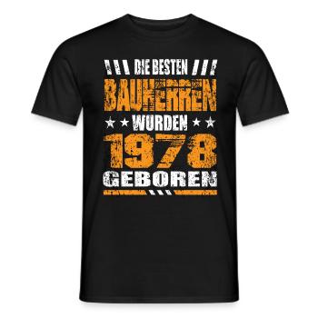 Bauherr Geburtstag Die Besten Bauherren wurden - Männer T-Shirt - Schwarz - Vorne - AI Model Male 178 light (178cm)
