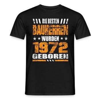 Bauherr Geburtstag Die Besten Bauherren wurden - Männer T-Shirt - Schwarz - Vorne - AI Model Male 178 light (178cm)