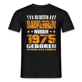 Bauherr Geburtstag Die Besten Bauherren wurden - Männer T-Shirt - Schwarz - Vorne - AI Model Male 178 light (178cm)