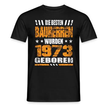 Bauherr Geburtstag Die Besten Bauherren wurden - Männer T-Shirt - Schwarz - Vorne - AI Model Male 178 light (178cm)