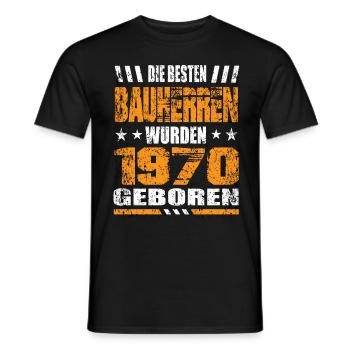 Bauherr Geburtstag Die Besten Bauherren wurden - Männer T-Shirt - Schwarz - Vorne - AI Model Male 178 light (178cm)