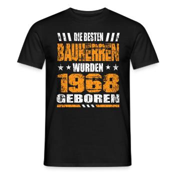 Bauherr Geburtstag Die Besten Bauherren wurden - Männer T-Shirt - Schwarz - Vorne - AI Model Male 178 light (178cm)