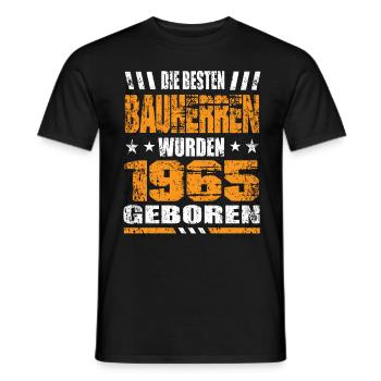 Bauherr Geburtstag Die Besten Bauherren wurden - Männer T-Shirt - Schwarz - Vorne - AI Model Male 178 light (178cm)