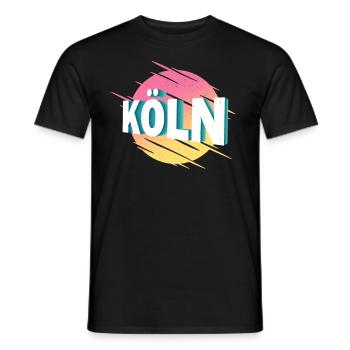 Cologne Allemagne City Font Vintage Rétro - T-shirt homme - noir - Devant - AI Model Male 178 light (178cm)
