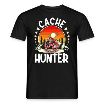 Geocaching Geocacher Geocache - Männer T-Shirt - Schwarz - Vorne - AI Model Male 178 light (178cm)
