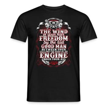 Motorrad Motorradfahrer Biker Feuerstuhl Biken - Männer T-Shirt - Schwarz - Vorne - AI Model Male 178 light (178cm)