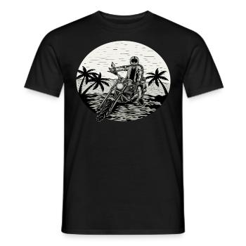 Motorrad Motorradfahrer Biker Feuerstuhl Biken - Männer T-Shirt - Schwarz - Vorne - AI Model Male 178 light (178cm)