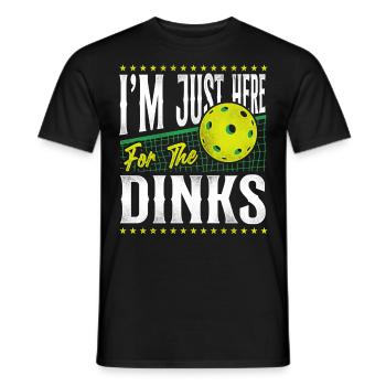 Pickleball Pun I'm Just Here For - Men's T-Shirt - black - Front - AI Model Male 178 light (178cm)