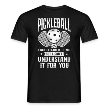 Pickleball Pickleball I Can - Men's T-Shirt - black - Front - AI Model Male 178 light (178cm)