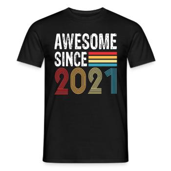 Awesome Since 2021 Geburtstag 2021 Vintage 2021 - Männer T-Shirt - Schwarz - Vorne - AI Model Male 178 light (178cm)