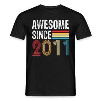 Awesome Since 2011 Geburtstag 2011 Vintage 2011 - Männer T-Shirt - Schwarz - Vorne - AI Model Male 178 light (178cm)