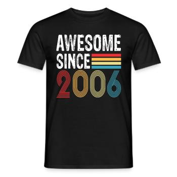 Génial depuis 2006 Anniversaire 2006 Millésime 2006 - T-shirt homme - noir - Devant - AI Model Male 178 light (178cm)