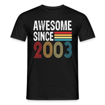 Awesome Since 2003 Birthday 2003 Vintage 2003 - Men's T-Shirt - black - Front - AI Model Male 178 light (178cm)