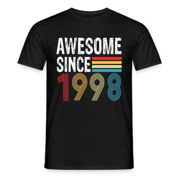 Génial depuis 1998 Anniversaire 1998 Millésime 1998 - T-shirt homme - noir - Devant - AI Model Male 178 light (178cm)