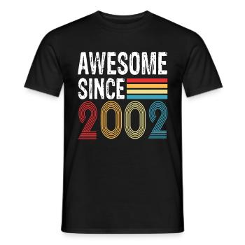 Génial depuis 2002 Anniversaire 2002 Millésime 2002 - T-shirt homme - noir - Devant - AI Model Male 178 light (178cm)