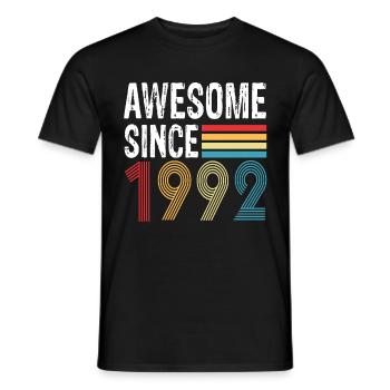 Awesome Since 1992 Geburtstag 1992 Vintage 1992 - Männer T-Shirt - Schwarz - Vorne - AI Model Male 178 light (178cm)