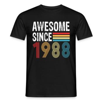 Awesome Since 1988 Geburtstag 1988 Vintage 1988 - Männer T-Shirt - Schwarz - Vorne - AI Model Male 178 light (178cm)